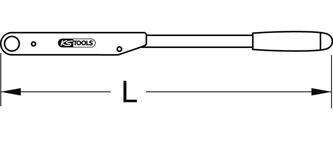 KS TOOLS 1/2" Kurzweg-Drehmomentschlüssel, 70-350Nm