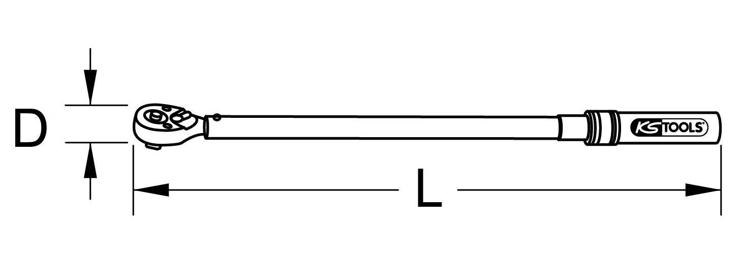 KS TOOLS 1/3" Industrie Drehmomentschlssel,umschaltbar, 3-15Nm