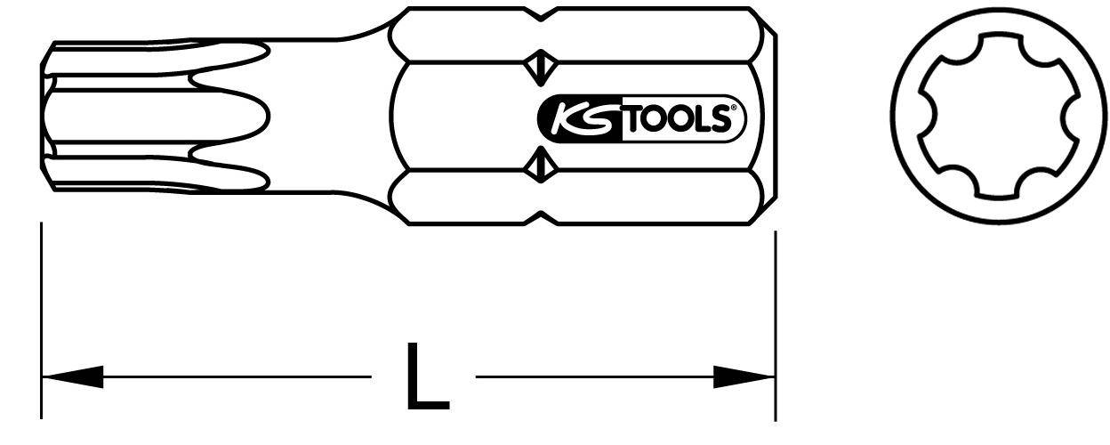 KS TOOLS 1/4" Torx PLUS Bit, 30mm, IP10
