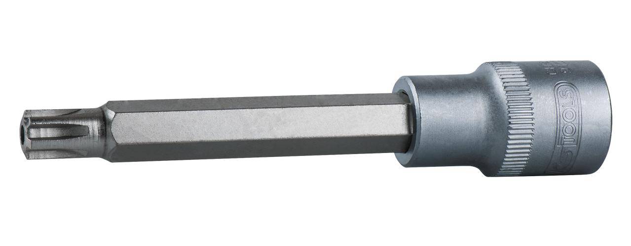KS TOOLS 1/2" Bit-Stecknuss RIBE mit Stirnlochbohrung, lang, M9