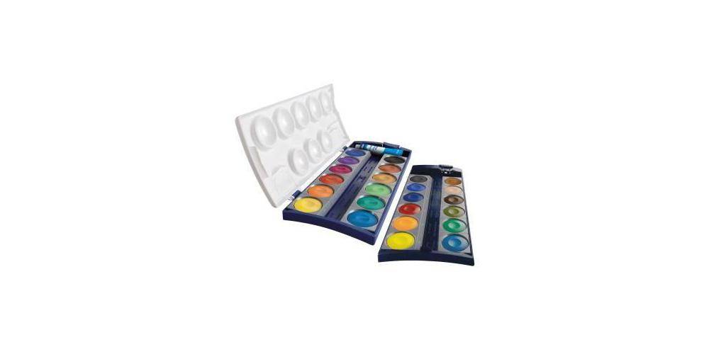 Pelikan Farbkasten K24 24 Farben farbig sortiert Kunststoff