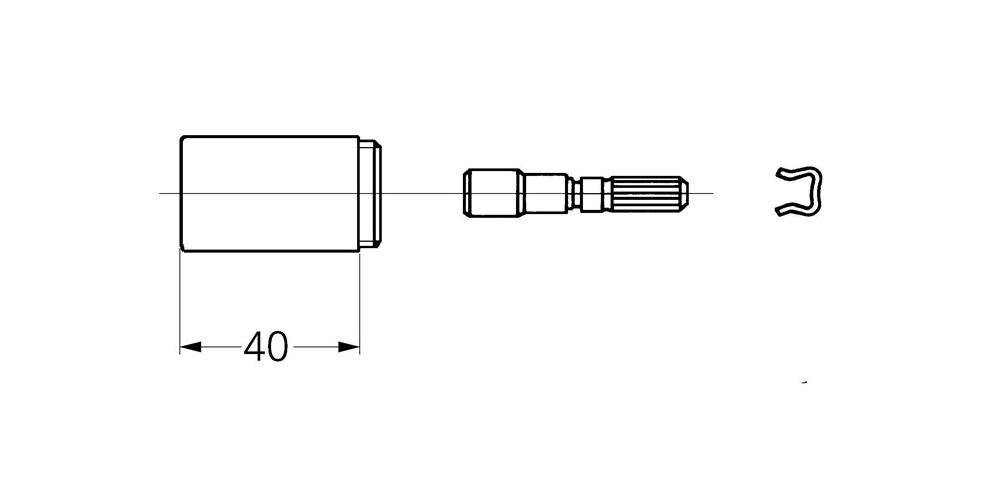 GROHE Verlängerungs-Set 40mm f UP-Ventil 1/2Zoll chr chrom