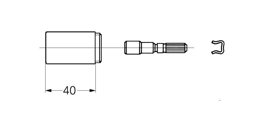 GROHE Verlängerungs-Set 40mm f UP-Ventil 1/2Zoll chr chrom