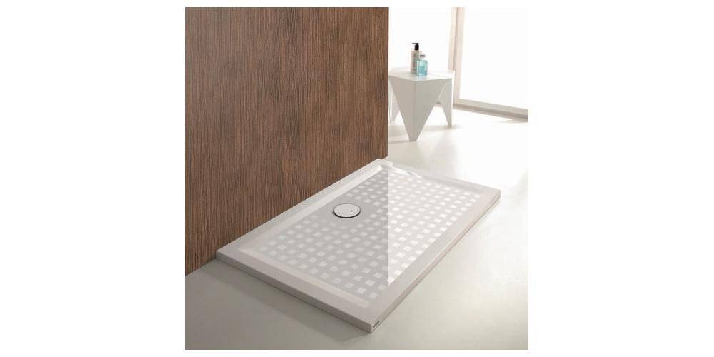 HOESCH Mineralguss-Duschwanne MUNA mit Antirutsch 800x750x30mm weiß