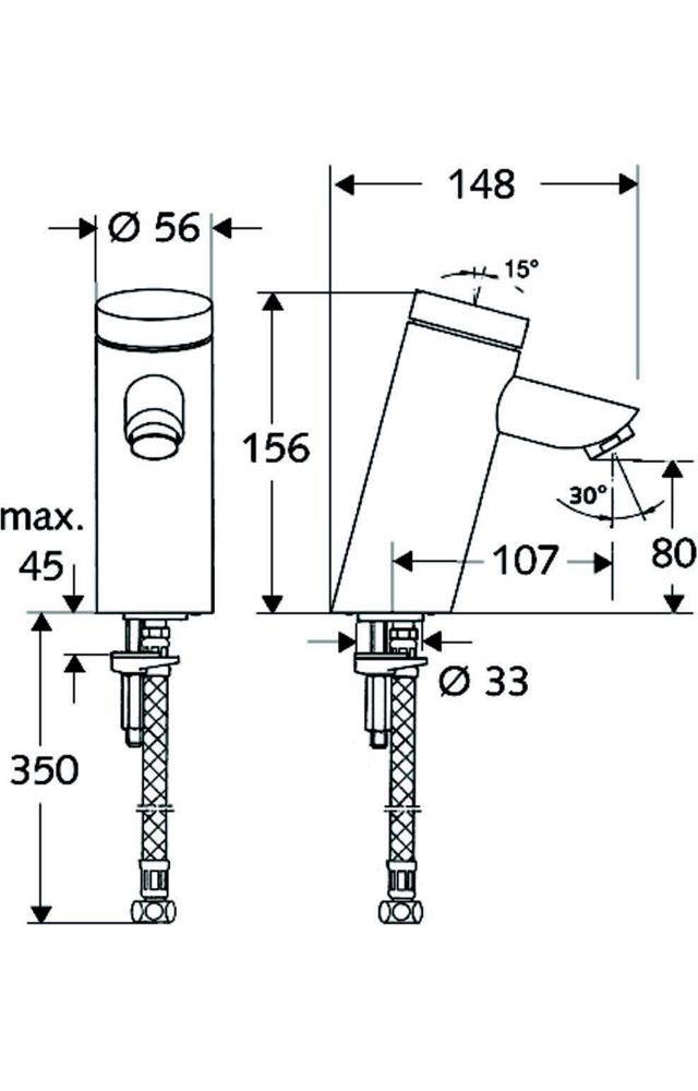 SCHELL Selbstschluss-WT-Armatur PURIS SC Typ HD-K chrom