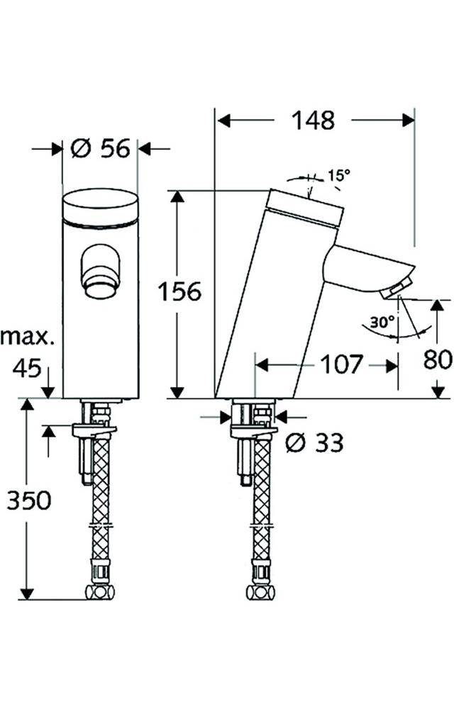 SCHELL Selbstschluss-WT-Armatur PURIS SC Typ HD-K chrom