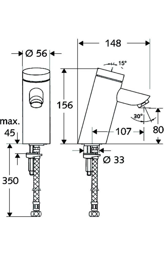 SCHELL Selbstschluss-WT-Armatur PURIS SC Typ HD-K chrom