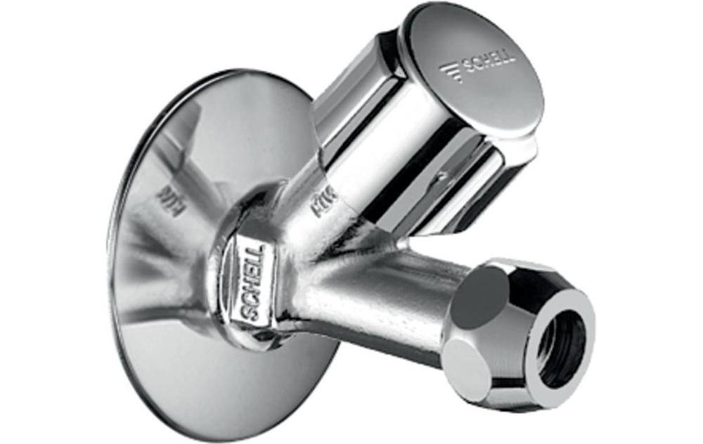 SCHELL Schrägsitzventil COMFORT kurze Bauform 1/2Zoll x 3/8Zoll chrom