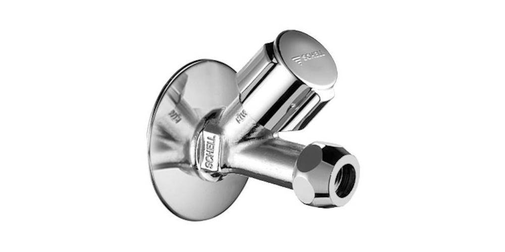SCHELL Schrgsitzventil COMFORT kurze Bauform 1/2Zoll x 3/8Zoll chrom