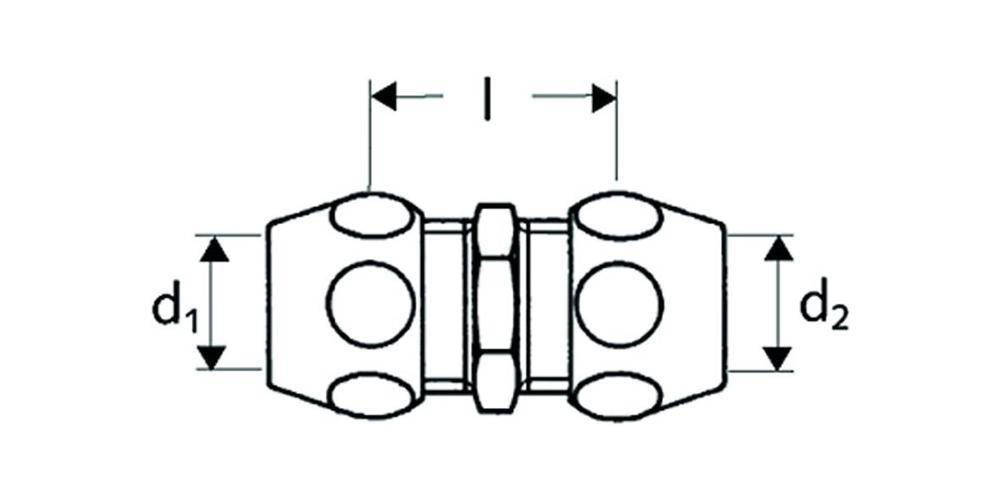SCHELL Gerade-Doppel-Verschraubung 3/8Zollx3/8Zollx8mm