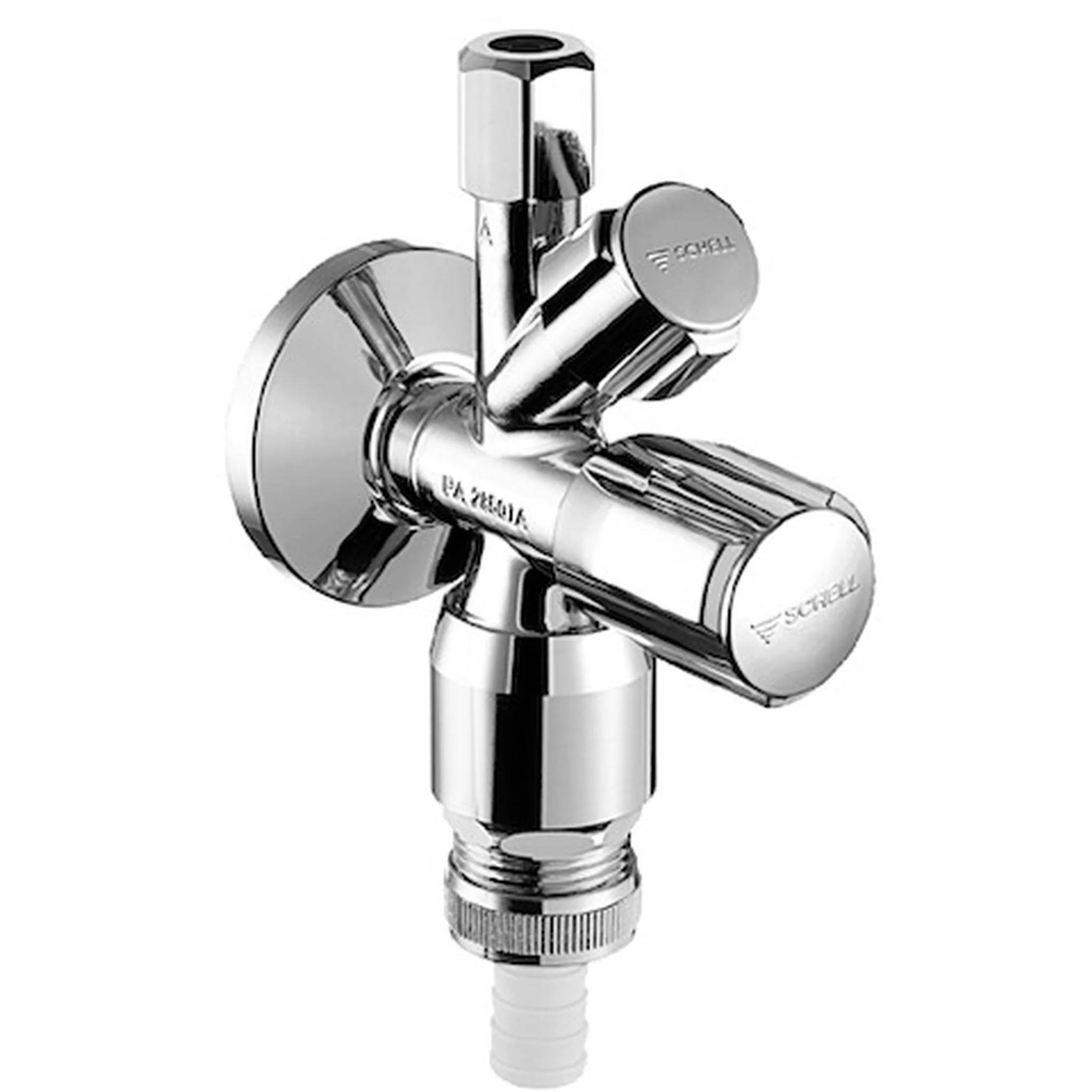 Schell Kombi-Eckventil 1/2" verchr. m.RV, m.RB,selbstdich., 1 Stk.