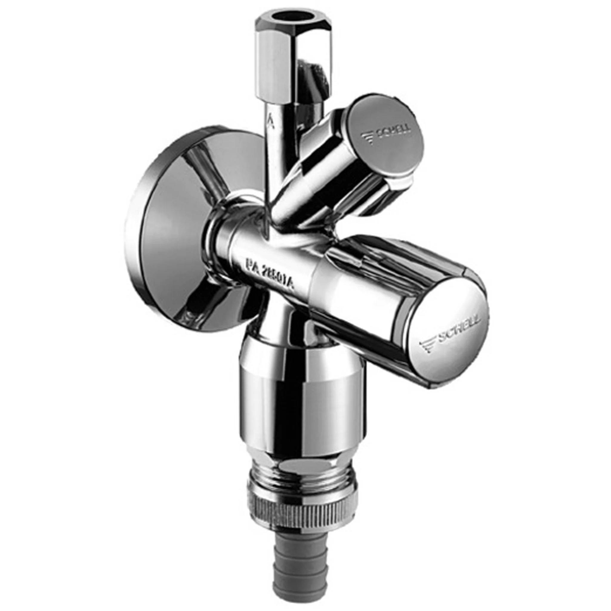 Schell Kombi-Eckventil 1/2" verchr. m.RV, m.RB,selbstdich., 1 Stk.