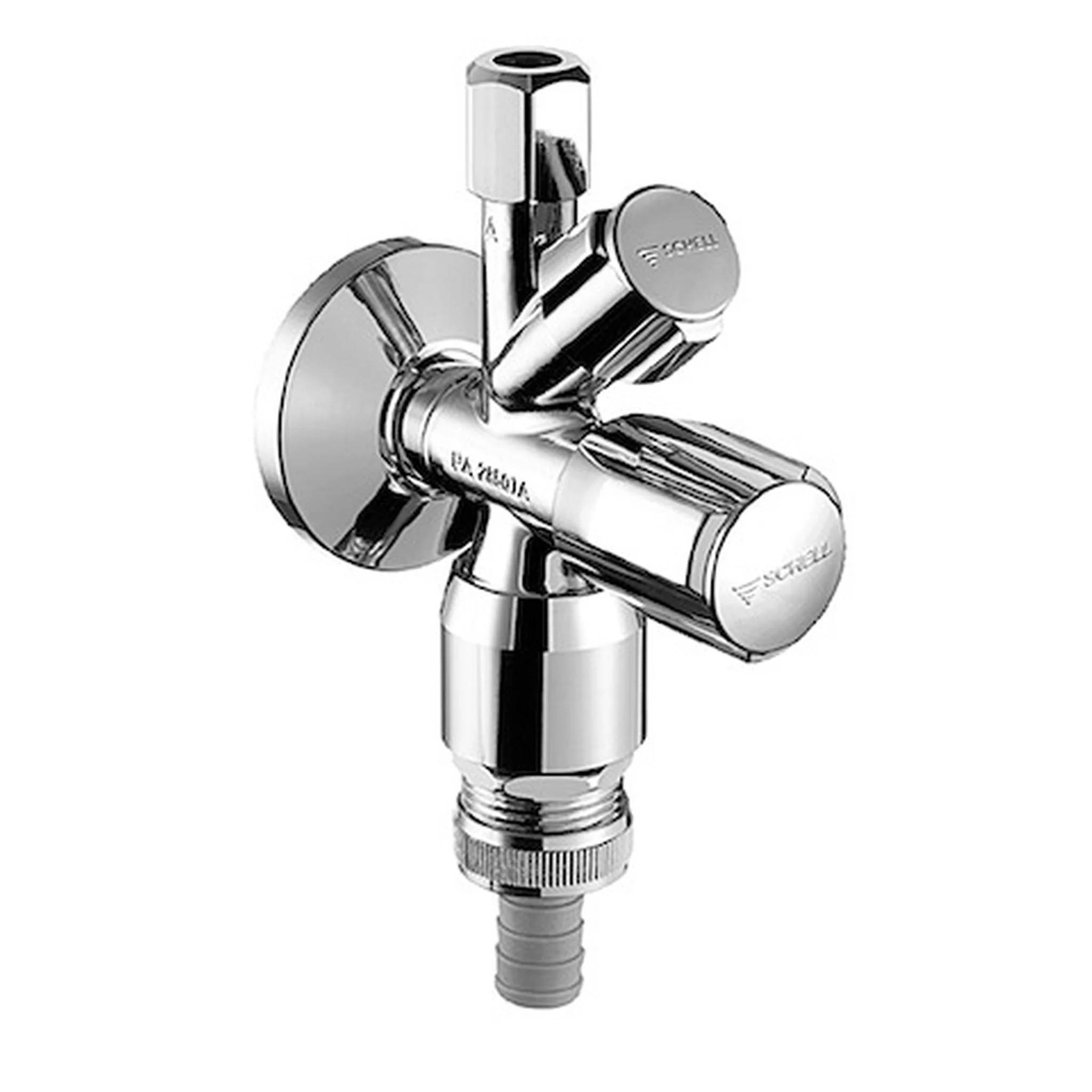 Schell Kombi-Eckventil 1/2" verchr. m.RV, m.RB,selbstdich., 1 Stk.