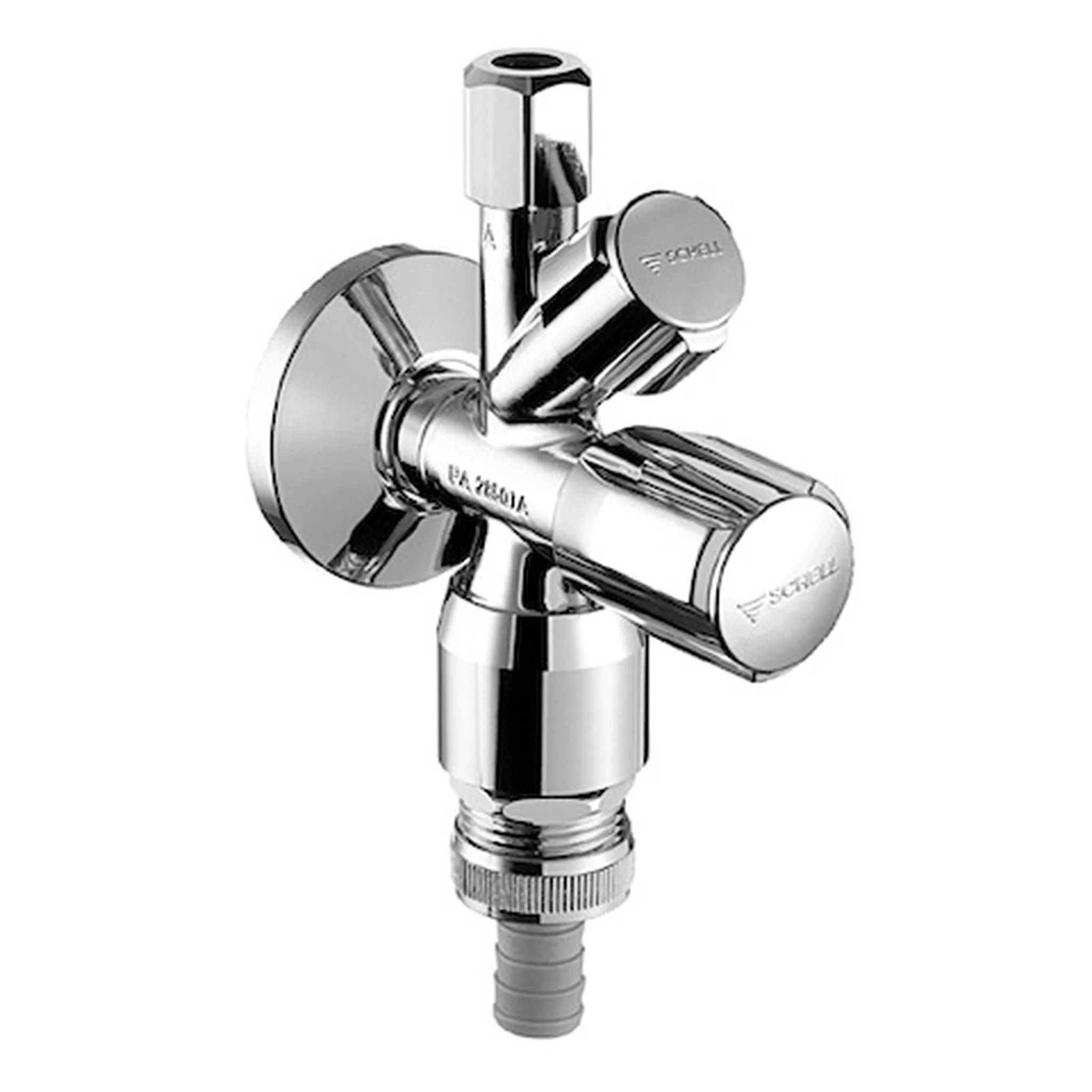 Schell Kombi-Eckventil 1/2" verchr. m.RV, m.RB,selbstdich., 1 Stk.