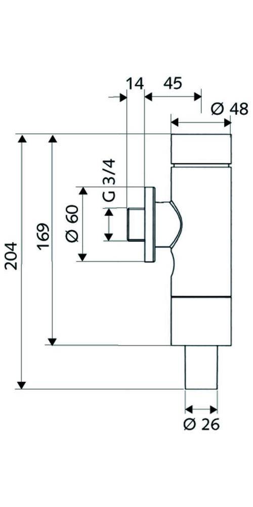 SCHELL WC-Spülarmatur OMAT SILENT 3/4Zoll, Spartaste chrom