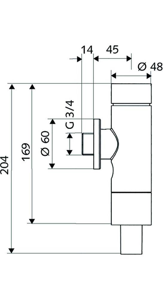 SCHELL WC-Spülarmatur OMAT SILENT 3/4Zoll, Spartaste chrom