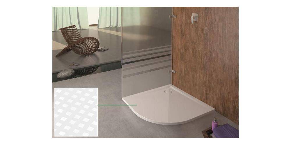 HOESCH Viertelkreis-Duschwanne MUNA mit Antirutsch 800x800x30mm weiß