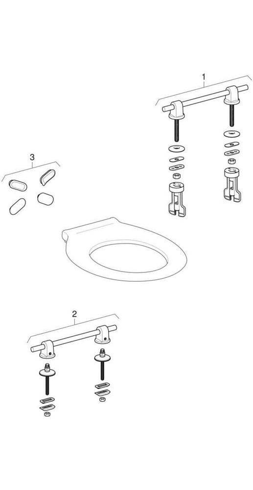 Geberit Stand-Tiefspül-WC RENOVA Abgang horizontal, teilgeschlossen