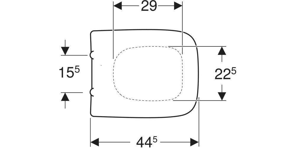 Geberit WC-Sitz RENOVA PLAN eck. Dsg m Absenkauto Quick-Release weiß
