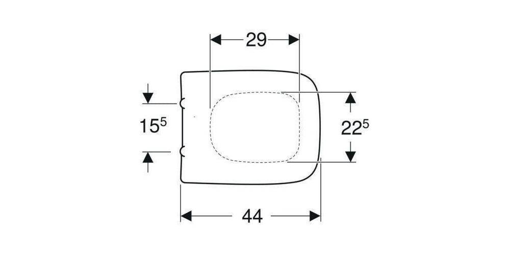 Geberit WC-Sitz RENOVA PLAN eck. Dsg m Absenkauto Quick-Release weiß