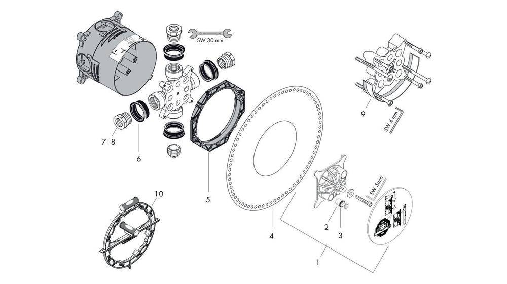 hansgrohe Grundkörper AXOR IBOX UNIVERSAL DN 20