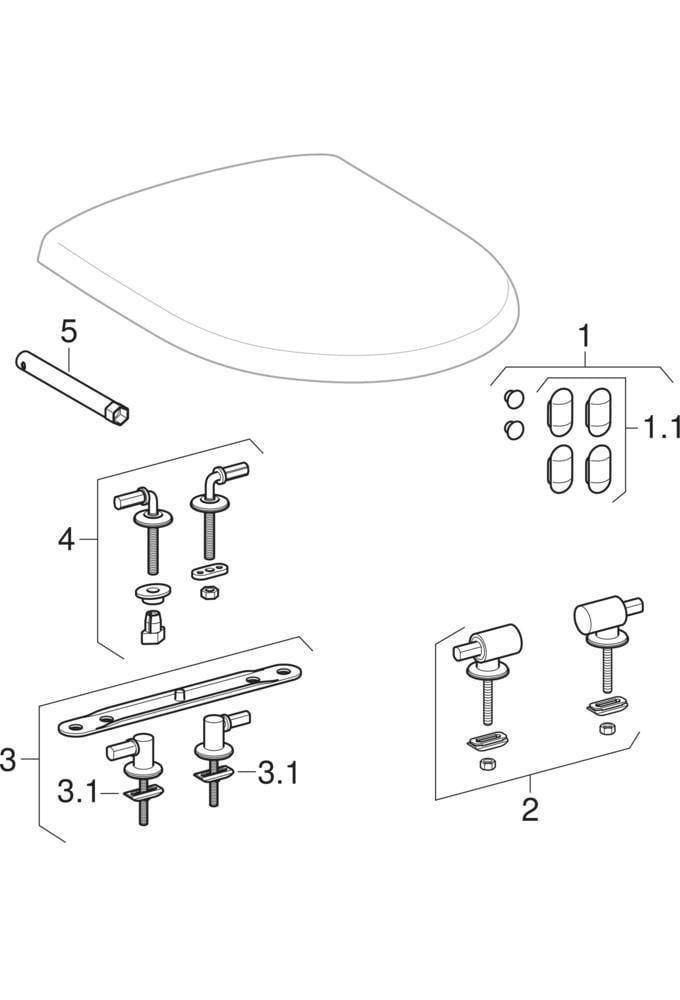 Geberit WC-Sitz RENOVA mit Absenkautomatik, Quick-Release weiß