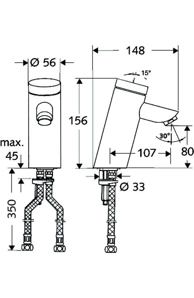 SCHELL Selbstschluss-WT-Armatur PURIS Typ HD-M chrom