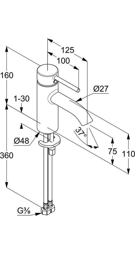 Kludi Waschtisch-Einhandmischer BOZZ DN 15 chrom
