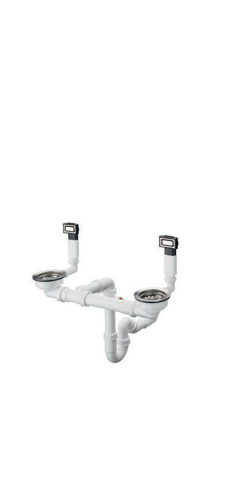hansgrohe HG Manuelle Ab-/Überlaufgarnitur D15-10, für Doppelbecken
