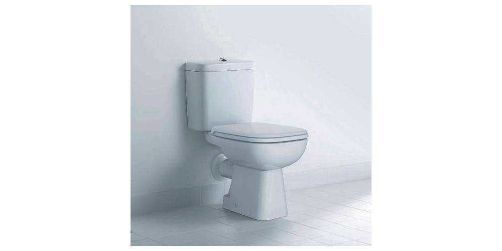 Duravit WC-Sitz D-Code mit Absenkautomatik, Scharniere Edelstahl, weiß