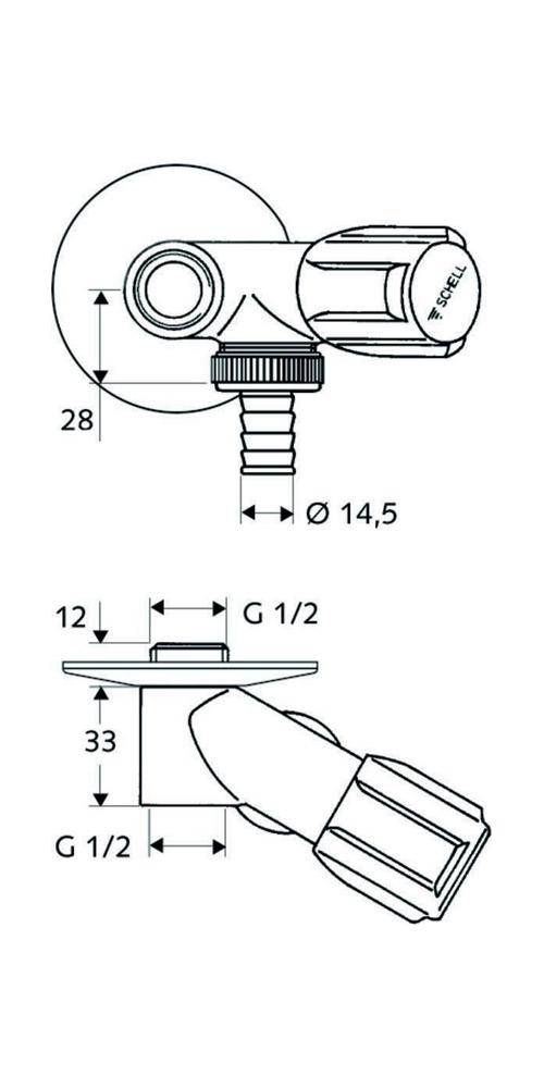 SCHELL NA-Ventil COMFORT chr f Einzelzapfstellen 1/2Zoll