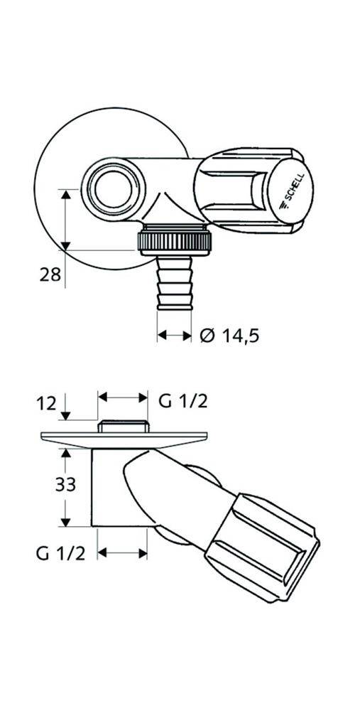 SCHELL NA-Ventil COMFORT chr f Einzelzapfstellen 1/2Zoll