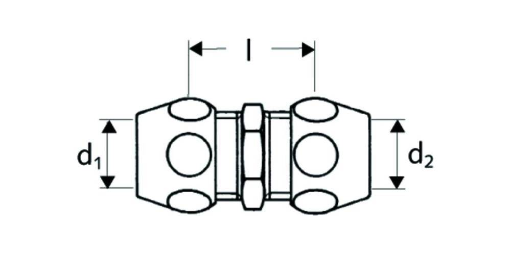 SCHELL Gerade-Doppel-Verschraubung 1/2Zollx1/2Zollx12mm