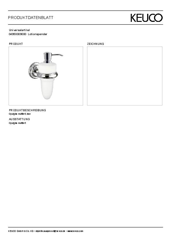 Keuco Opalglas lose mattiert