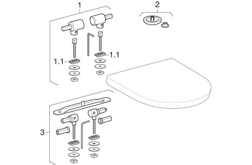 Geberit WC-Sitz VIVANO m De abn Scharniere:ES m Absenkauto weiß