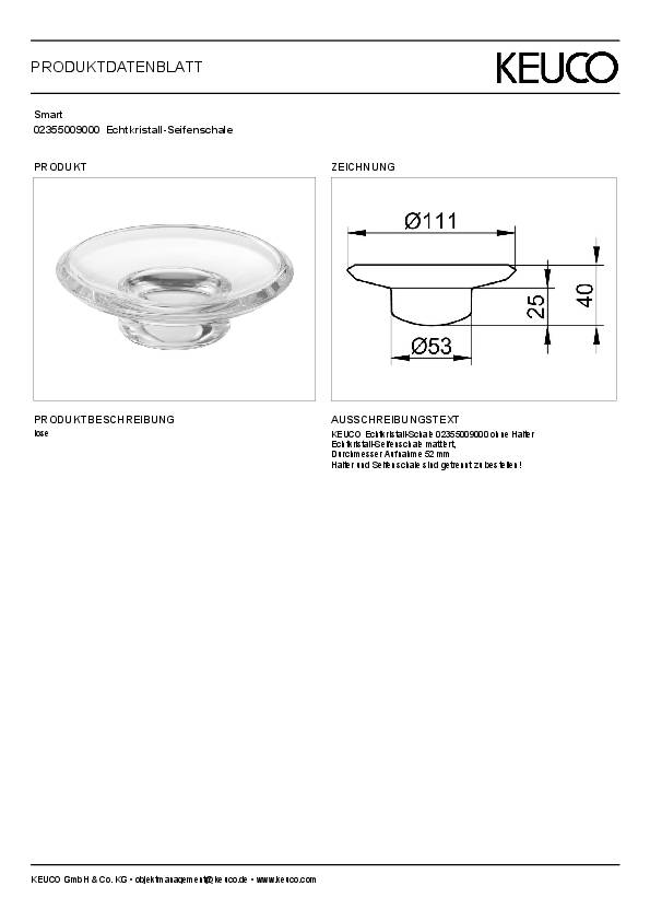 Keuco Echtkristall-Seifenschale CITY2