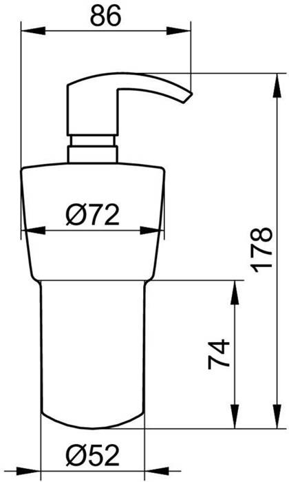 Keuco Lotionspender CITY2 Kri-gl m Pumpe vc