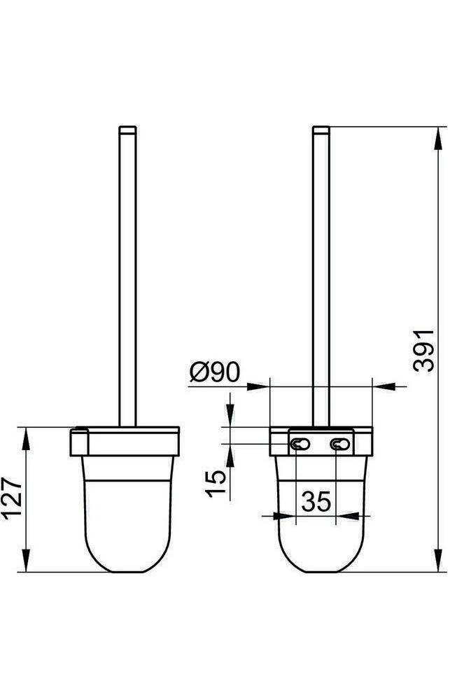 KEUCO Toilettenbürstengarnitur CITY 2