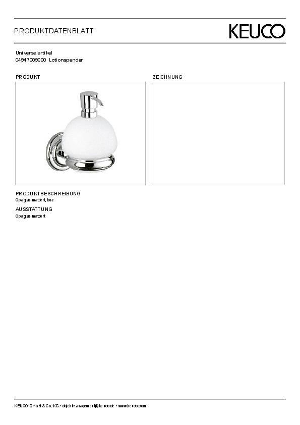 Keuco Opalglas lose mattiert