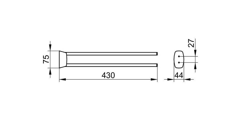 KEUCO Handtuchhalter CITY 2 Ausladung 430mm, schwenkbar verchromt