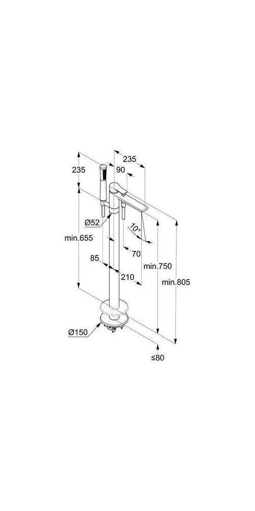 Kludi WF ZENTA SL und Brausearmatur DN 15 chr