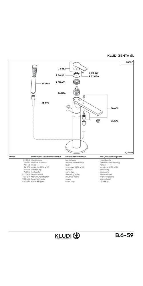 Kludi WF ZENTA SL und Brausearmatur DN 15 chr