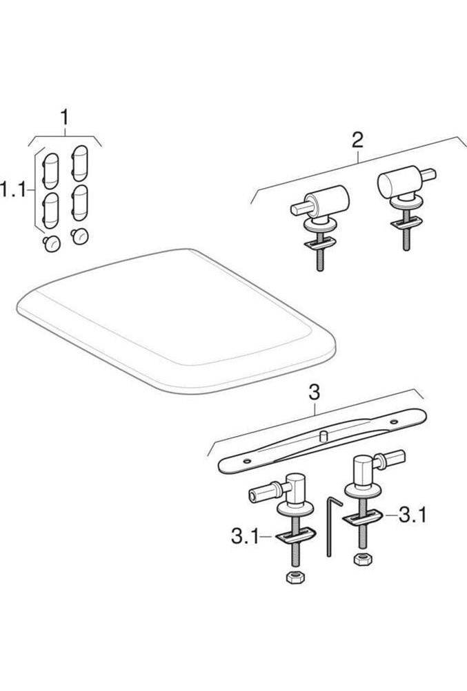 Geberit WC-Sitz iCon Square mit Absenkautomatik, Quick-Release weiß