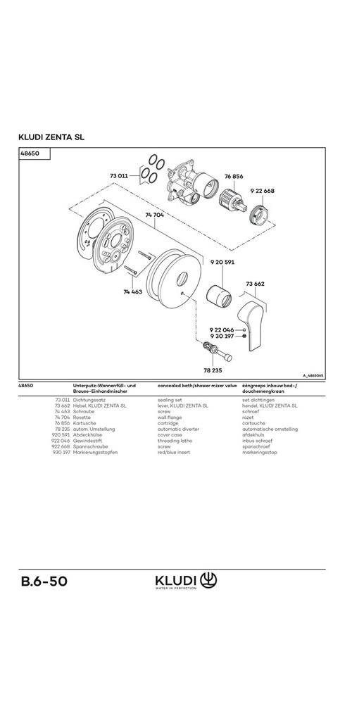 Kludi WF ZENTA SL u Brause-EHM UP DN 15 chr