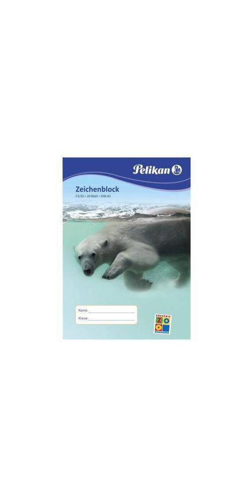 Pelikan Zeichenblock DIN A3 100g/m 20 Bl. DIN A3 100g/m 20 Bl.
