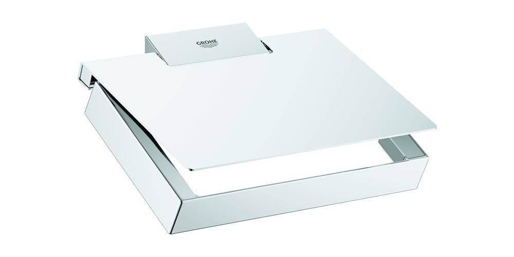 GROHE WC-Papierhalter Selection Cube m Deckel chr