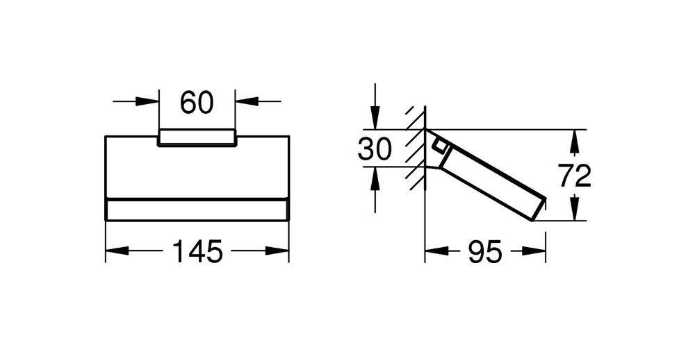 GROHE WC-Papierhalter Selection Cube m Deckel chr