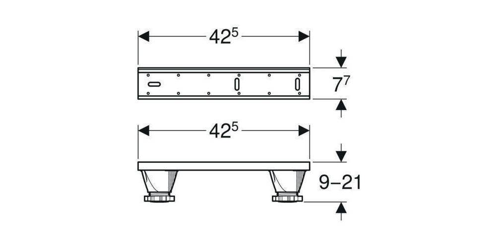 Geberit Fuß-Set mit Traversen, für Badewannen aus Acryl