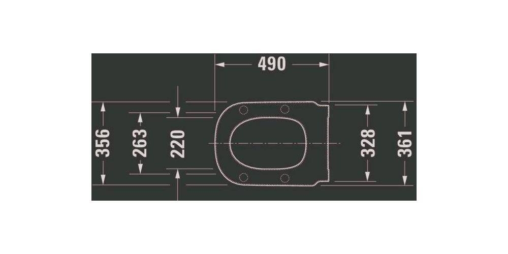 Duravit WC-Sitz D-CODE VITAL m Absenkauto verlängert abnehmbar weiß