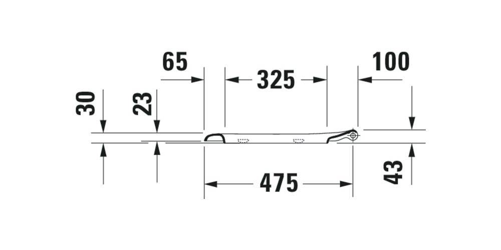 Duravit WC-Sitzring D-CODE VITAL ohne Absenkautomatik, verlängert